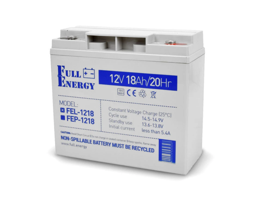 Акумулятор гелевий 12В 18 Аг для ДБЖ Full Energy FEL-1218